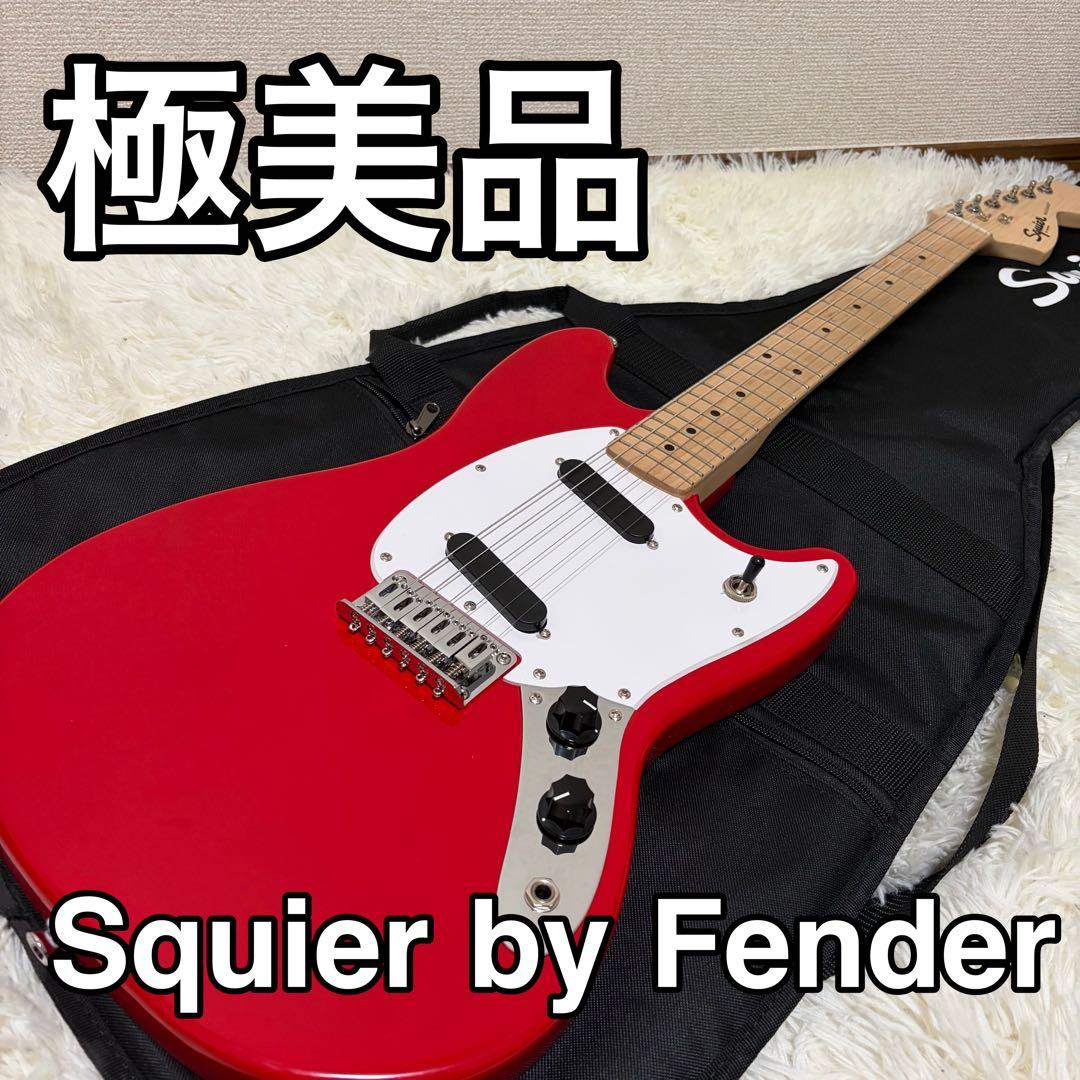 極美品 Squier by Fender MUSTANG Sonic レッド