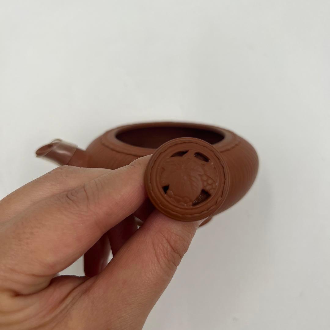 常滑焼 蓬菜堂 二代 杉江翁軒造 手造 椿の花 摘 急須 共箱煎茶道具