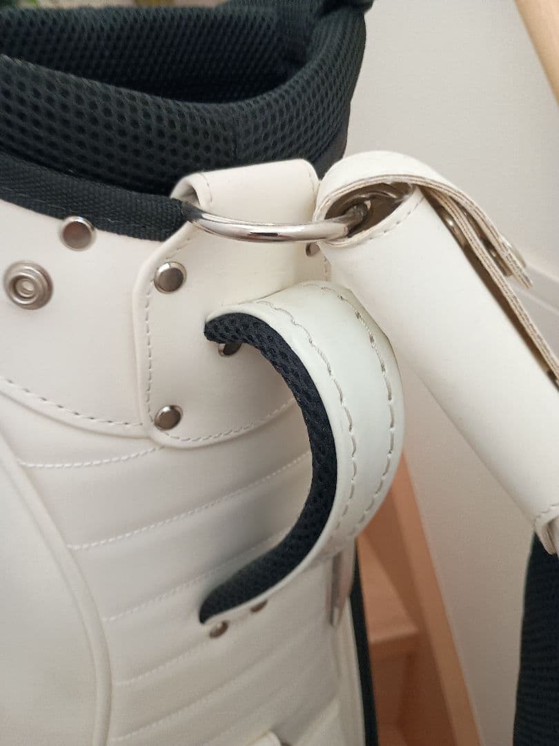 PRGR ホワイト キャディバッグ ヘッドカバー付き