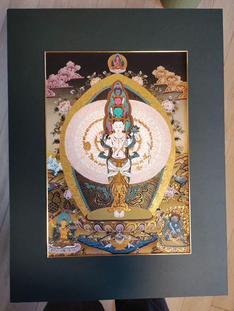 千手観音 絵画 仏画 手描き