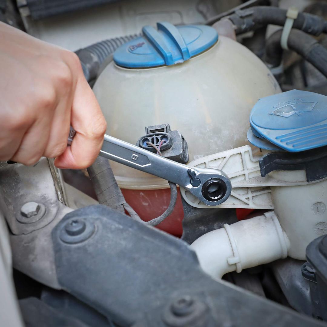 2本組 ラチェットメガネレンチ 4-in-1 アングルラチェットレンチセット