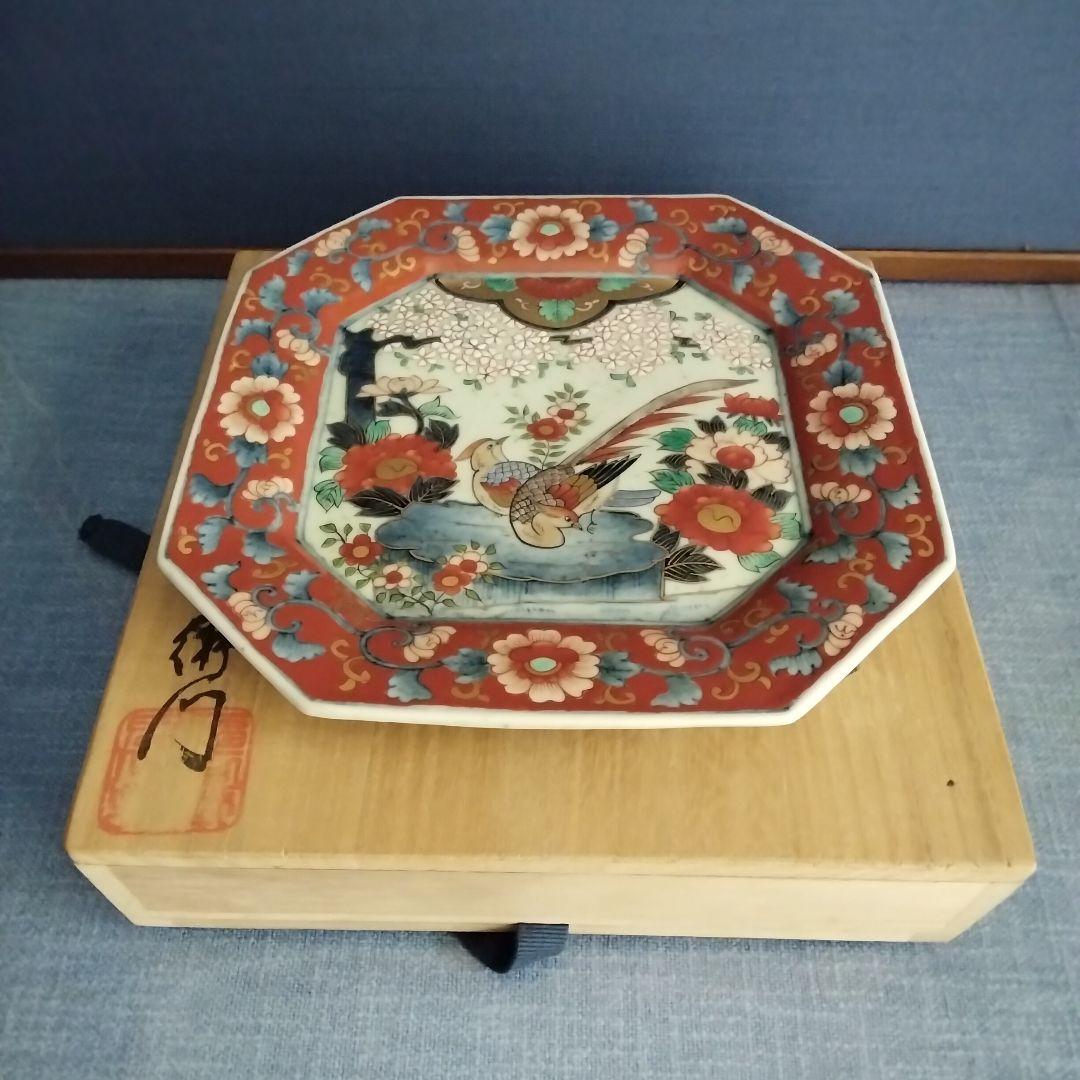 手書き献上伊万里焼　八角四方皿　1枚　作家作品