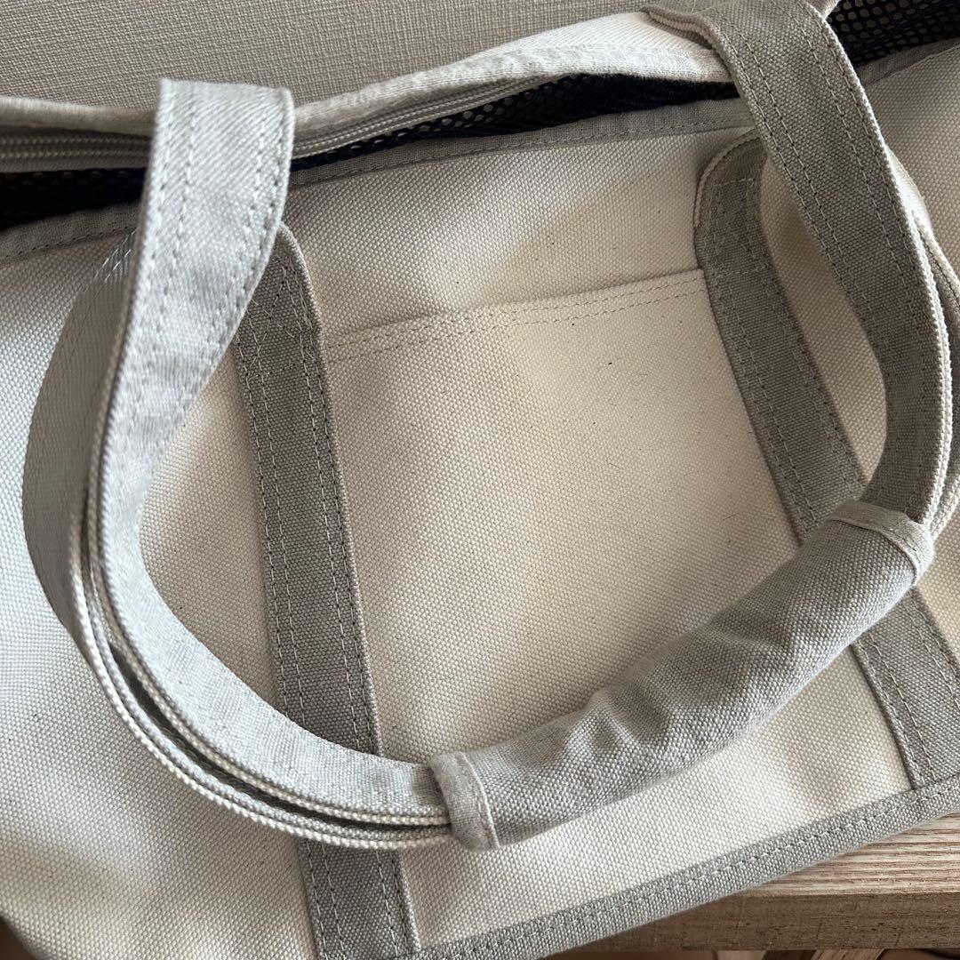 ペット用・猫用キャリーバッグ トート型（M）白×グレー