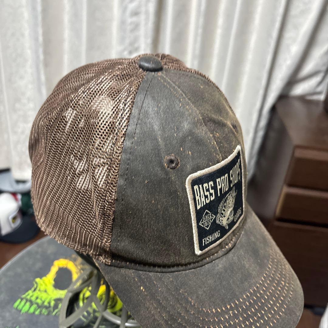 希少　ビンテージ　Bass Pro Shops レザー　メッシュ　ブラウン