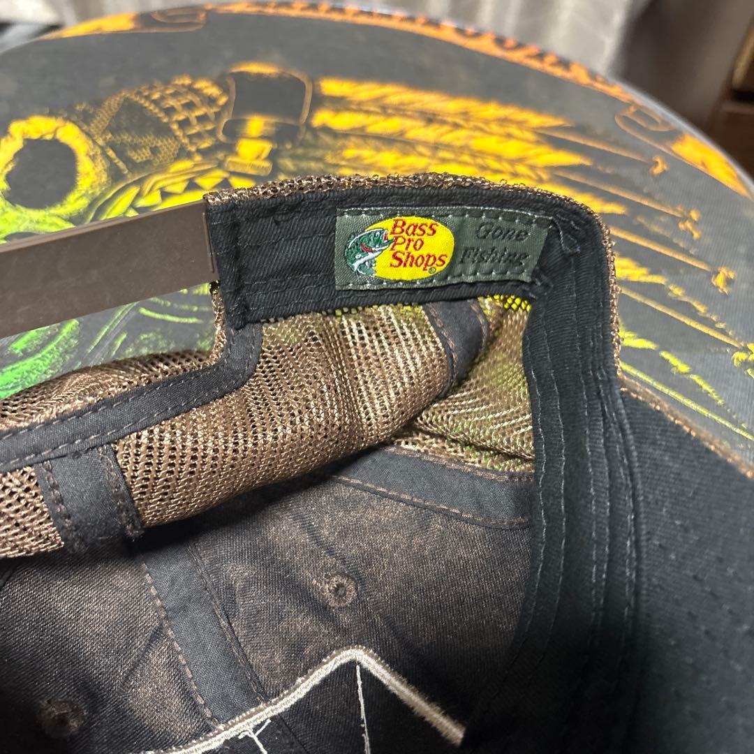 希少　ビンテージ　Bass Pro Shops レザー　メッシュ　ブラウン