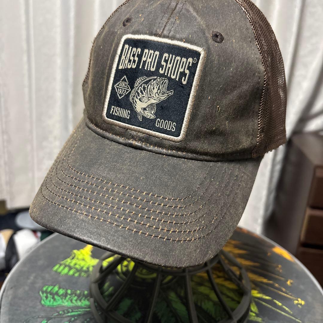 希少　ビンテージ　Bass Pro Shops レザー　メッシュ　ブラウン