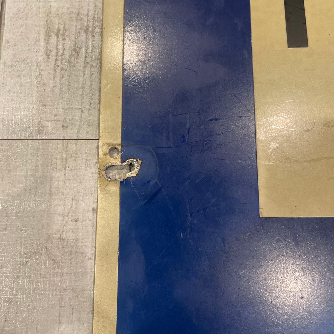 ドイツ　道路標識　警察署2000m 交通看板　アンティーク看板　レトロ看板