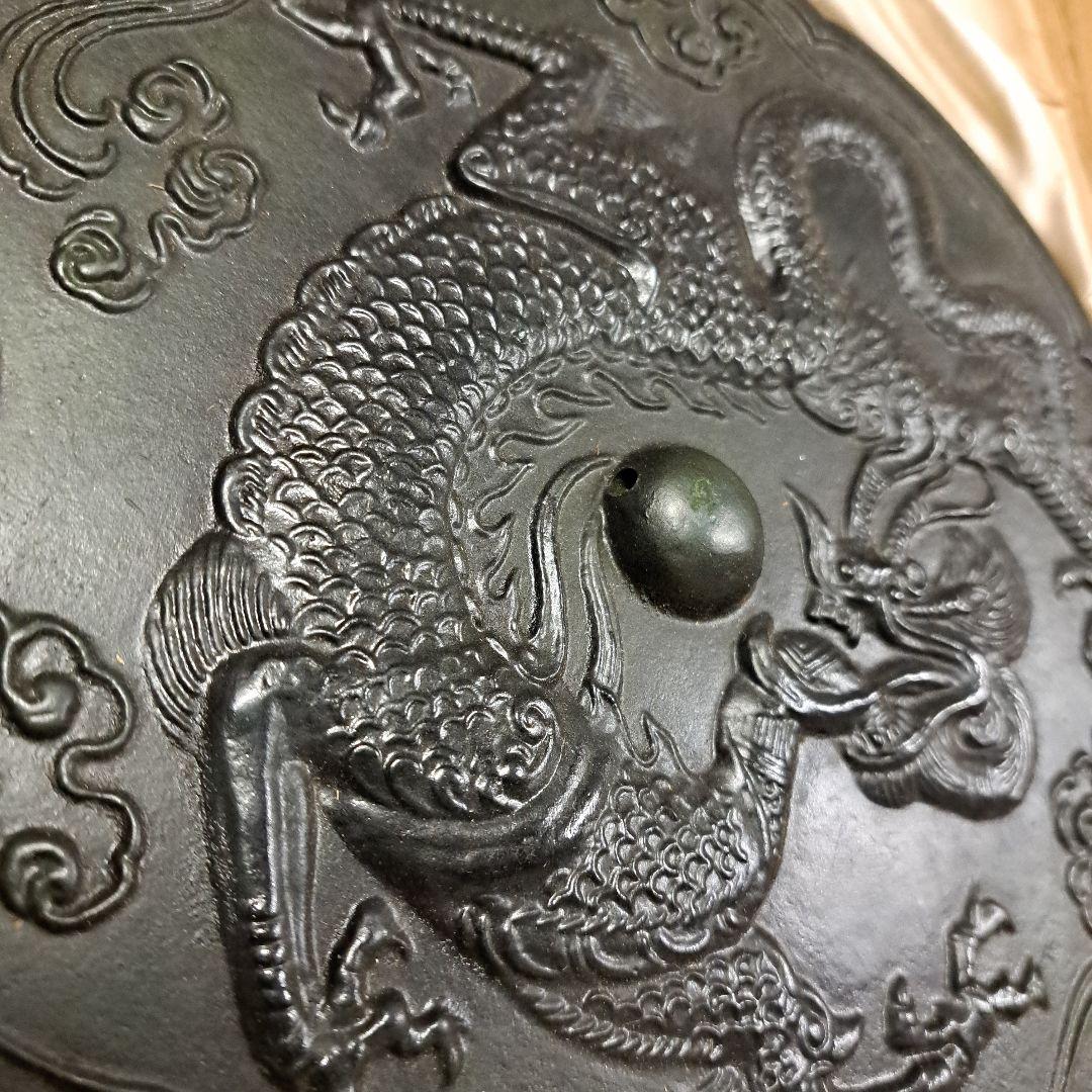 龍紋様金属鏡