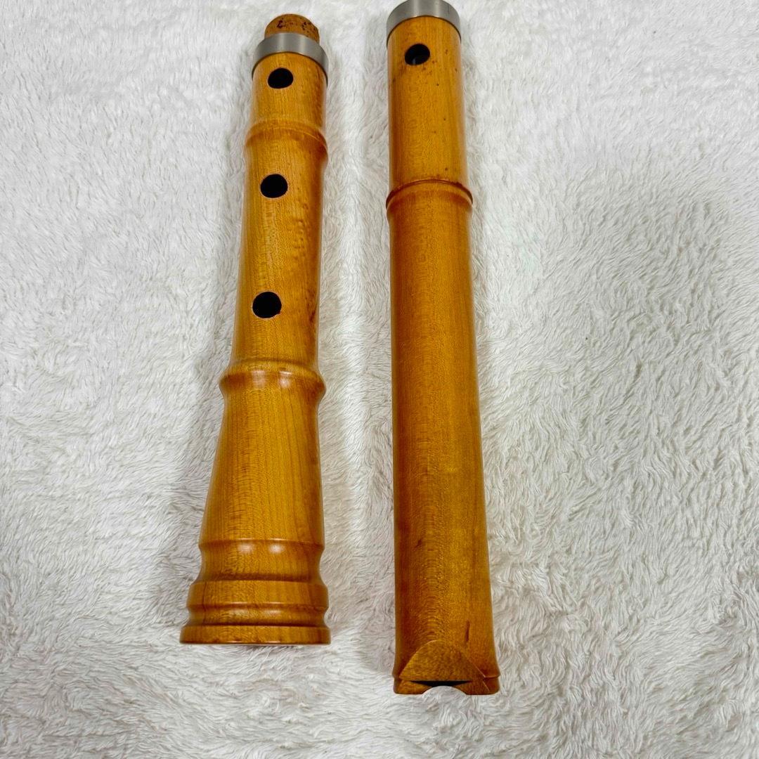 特選品　琴古流　尺八　楓　一尺八寸　中継　2継　地塗り　箱付き　55センチ