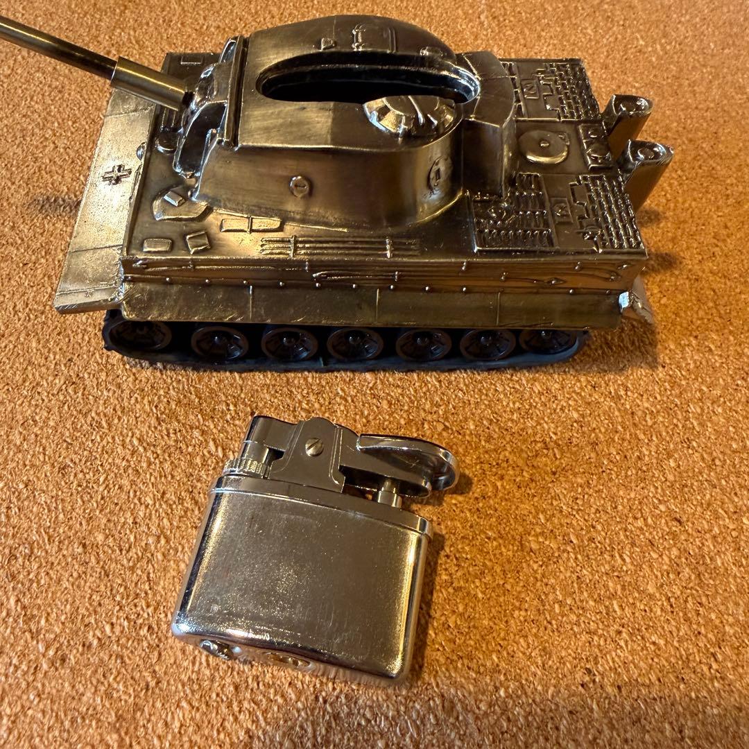 TIGER TANK 戦車型 ライターオブジェ メタル製 ミリタリー KEIWA