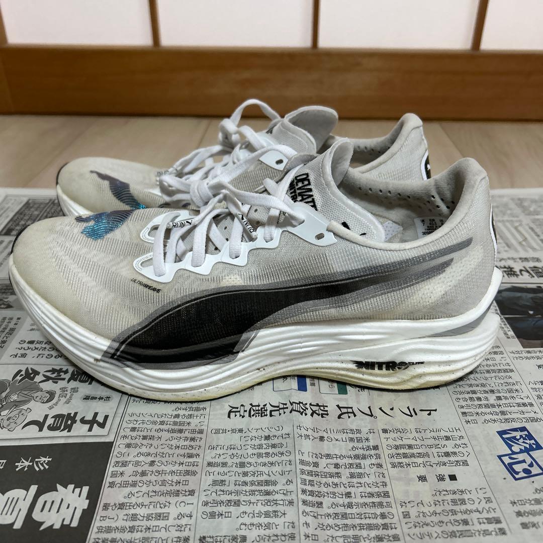 PUMA ディヴィエイトニトロエリート3 ホワイト 26.0 マラソンシューズ