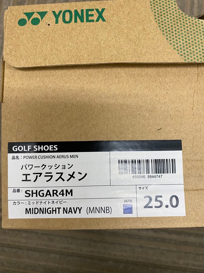 YONEX ゴルフシューズ ネイビー 25センチ パワークッションエアラスメン