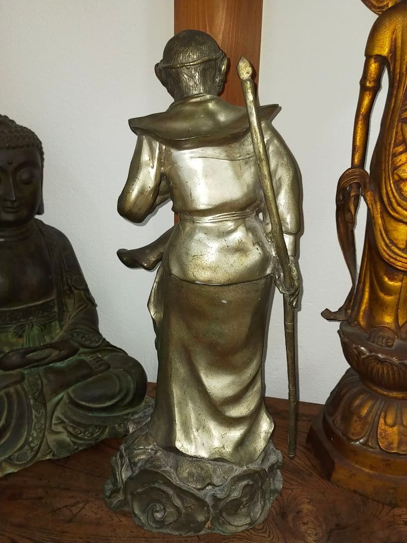 ♥値下げ！　孫悟空　ブロンズ像　１０．２ｋｇ　銅像　西遊記　仏像　骨董　古玩