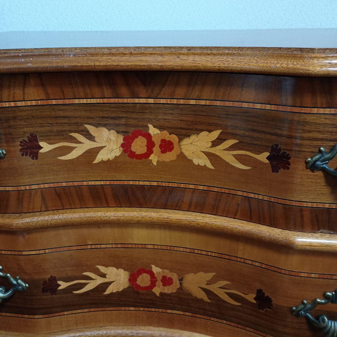 イタリア製 タロッコ モーレンス 4段チェスト 象嵌 アンティーク