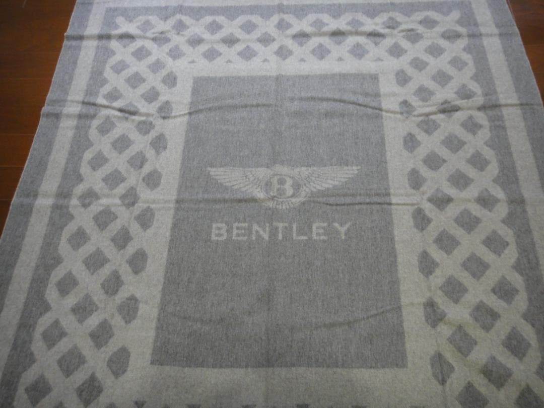 BENTLEY ベントレー ウールブランケット グレー 約140x180cm