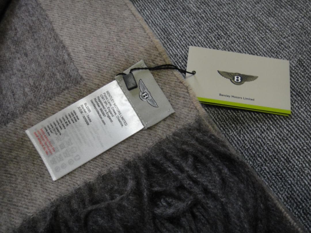 BENTLEY ベントレー ウールブランケット グレー 約140x180cm