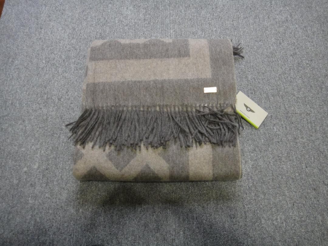 BENTLEY ベントレー ウールブランケット グレー 約140x180cm