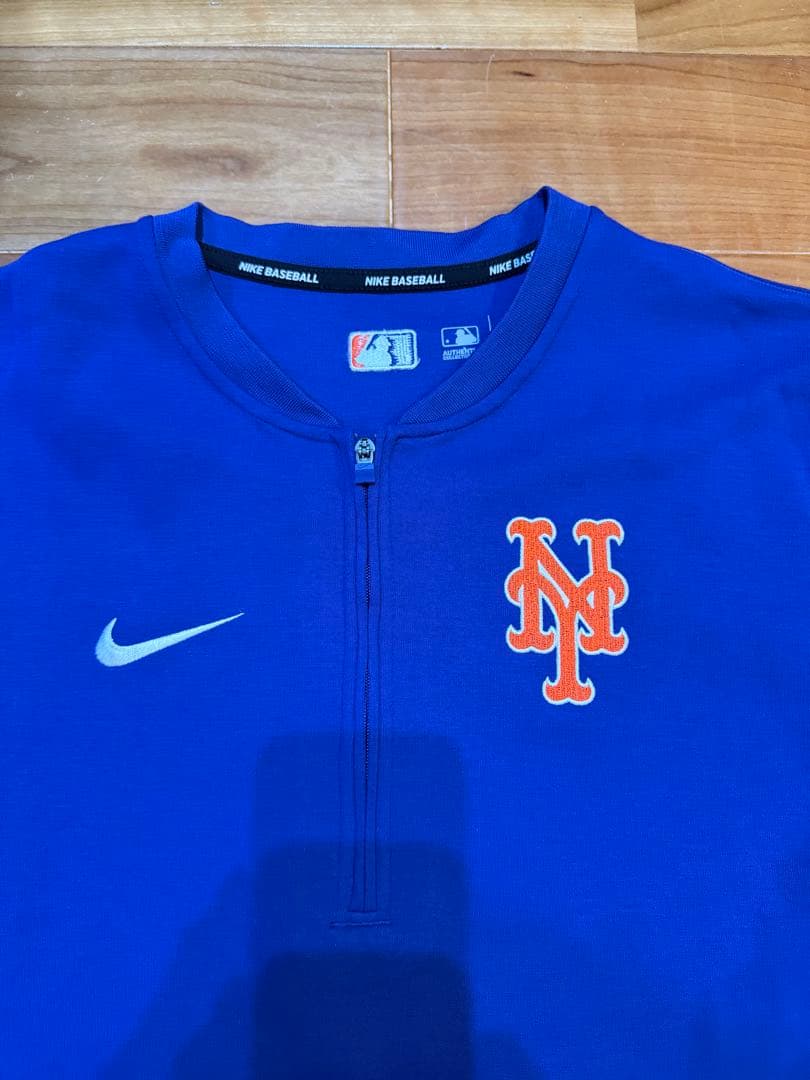 新品同様　NIKE Nike ニューヨーク・メッツ ハーフジップシャツ　日本L