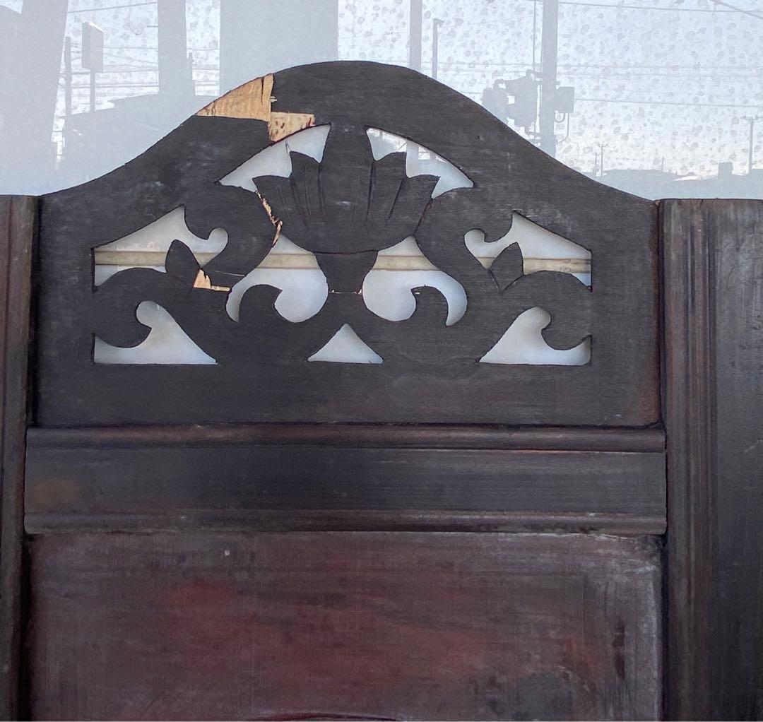 唐物 中国风の骨董品木屏風　年代不詳骨董品　入手困難 割引相談可3