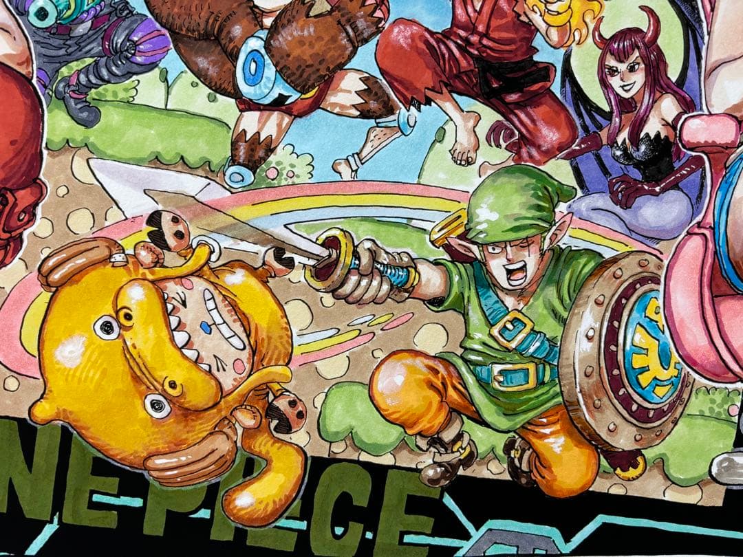 【原画：世界20部限定】マンガアート ONE PIECE /Party