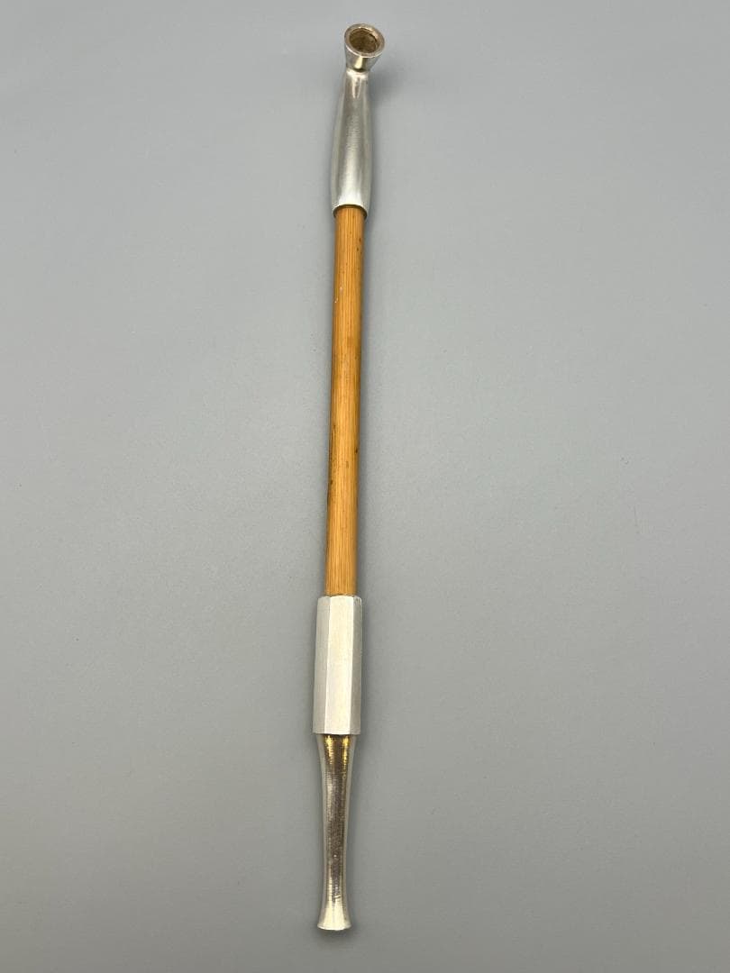 純銀製　純刻印　煙管　キセル　六角形　銀細工　アンティーク　重量約36g