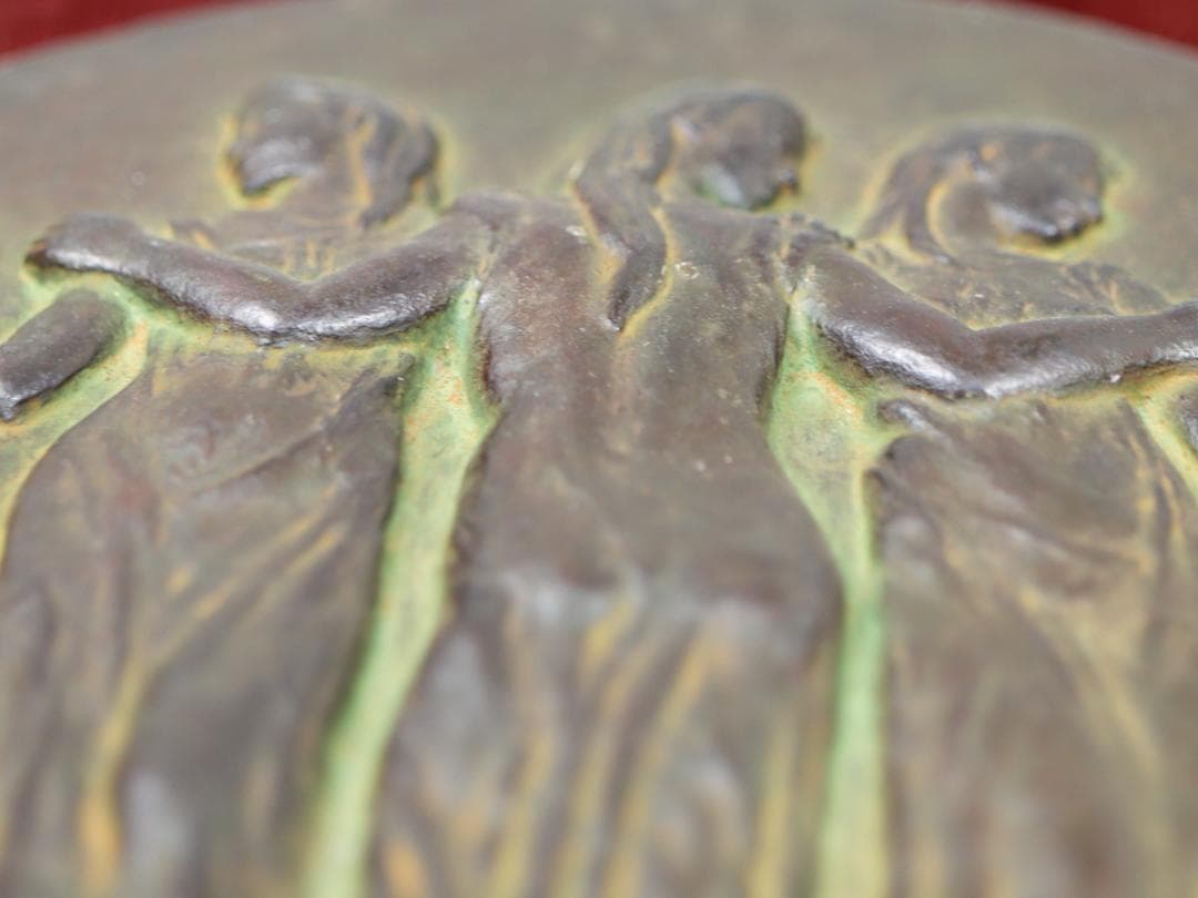 福井三幸 三美神 ブロンズレリーフ 平和 女性像 壁掛け ブロンズ像