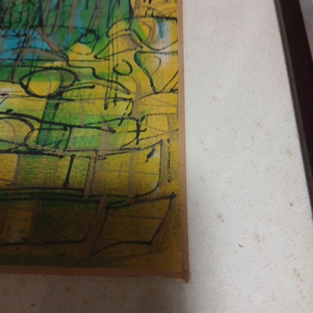 ジャン・カルズ－『古橋』 リトグラフ 木製フレーム・真正証明書付き