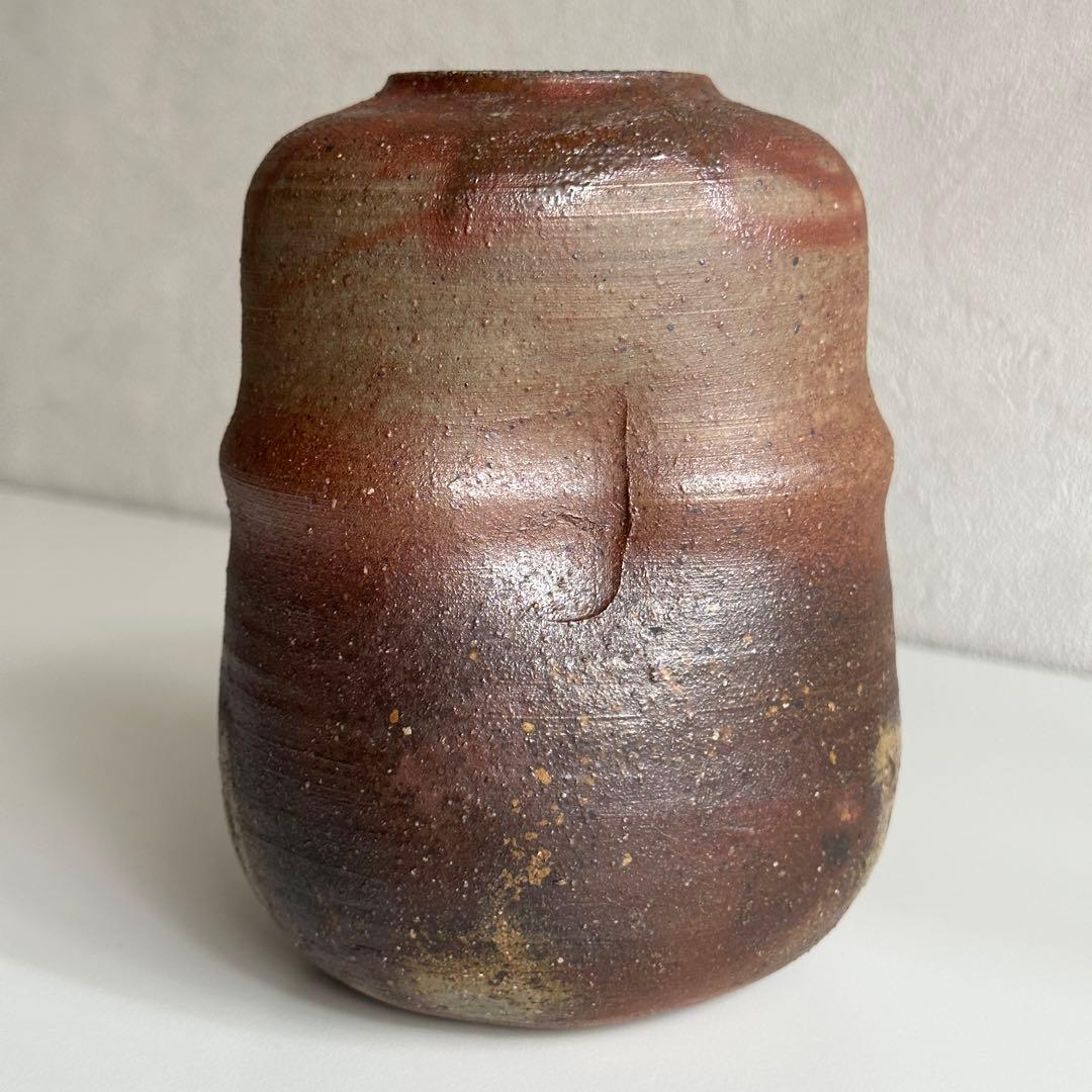 浦上善次 備前 緋襷 掛花入 合わせ箱