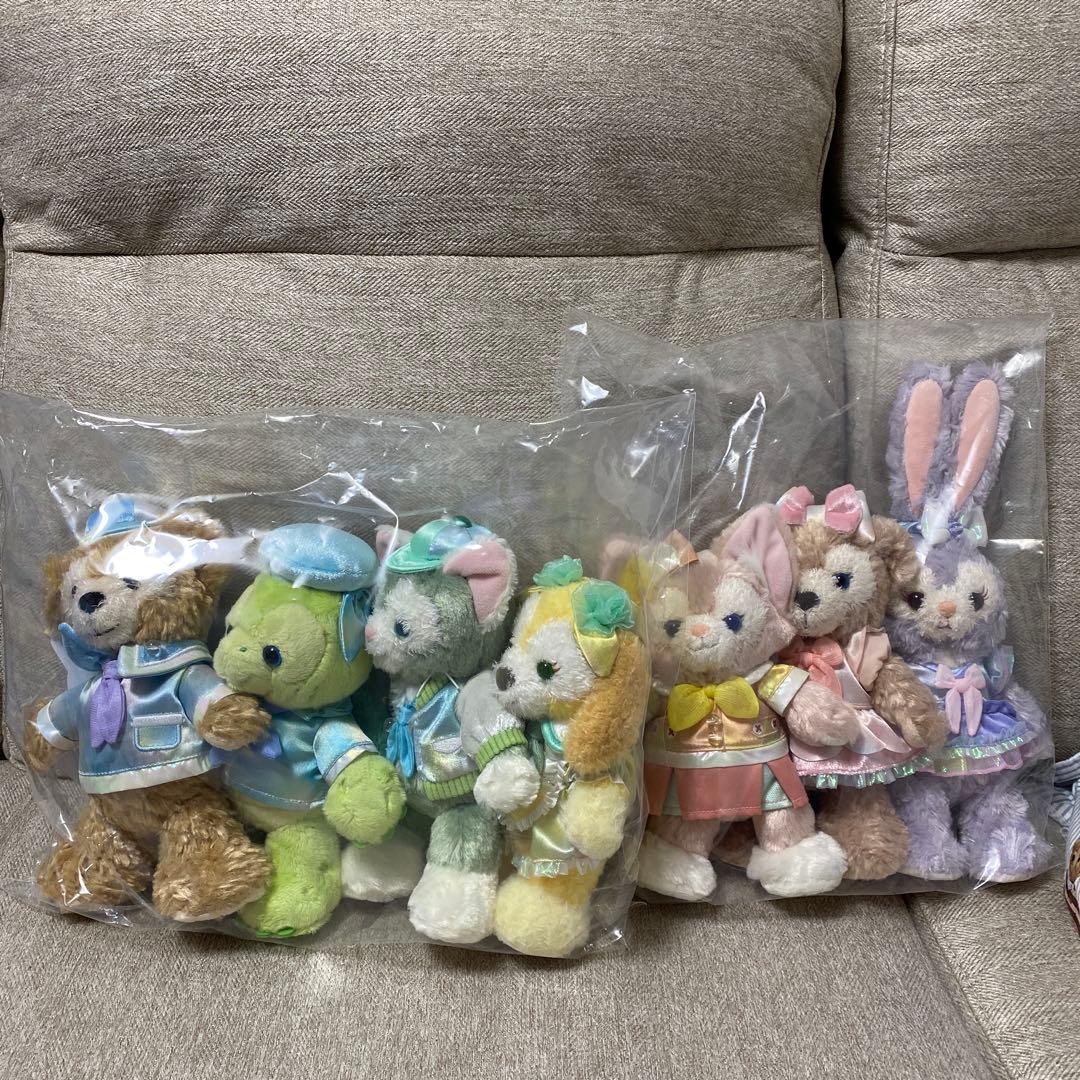 バケパ限定 ダッフィーアンドフレンズ ポージープラッシー7体セット売り