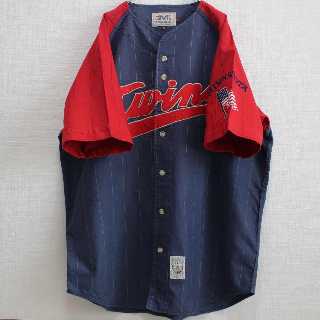 90's Minnesota Twins クーパーズタウン XL古着ゲームシャツ