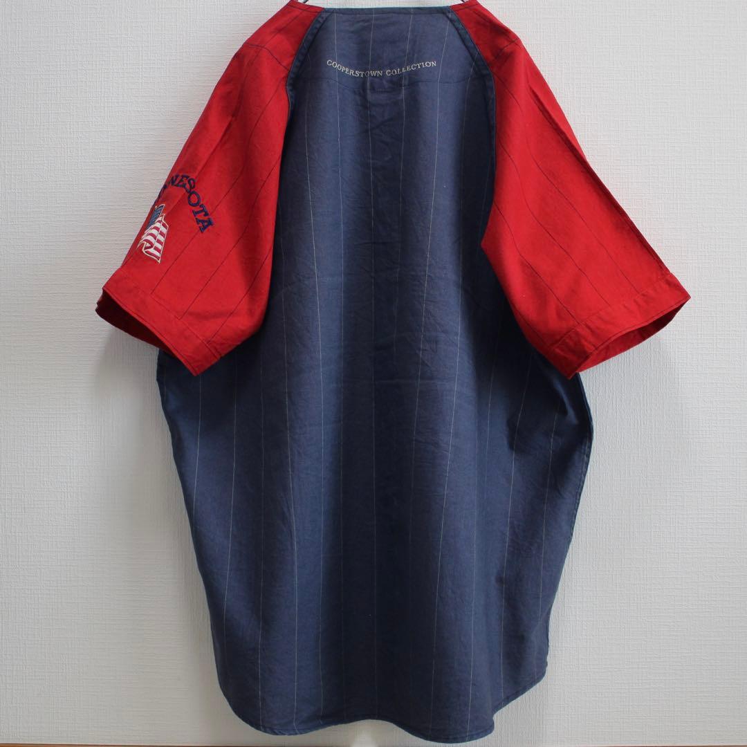90's Minnesota Twins クーパーズタウン XL古着ゲームシャツ