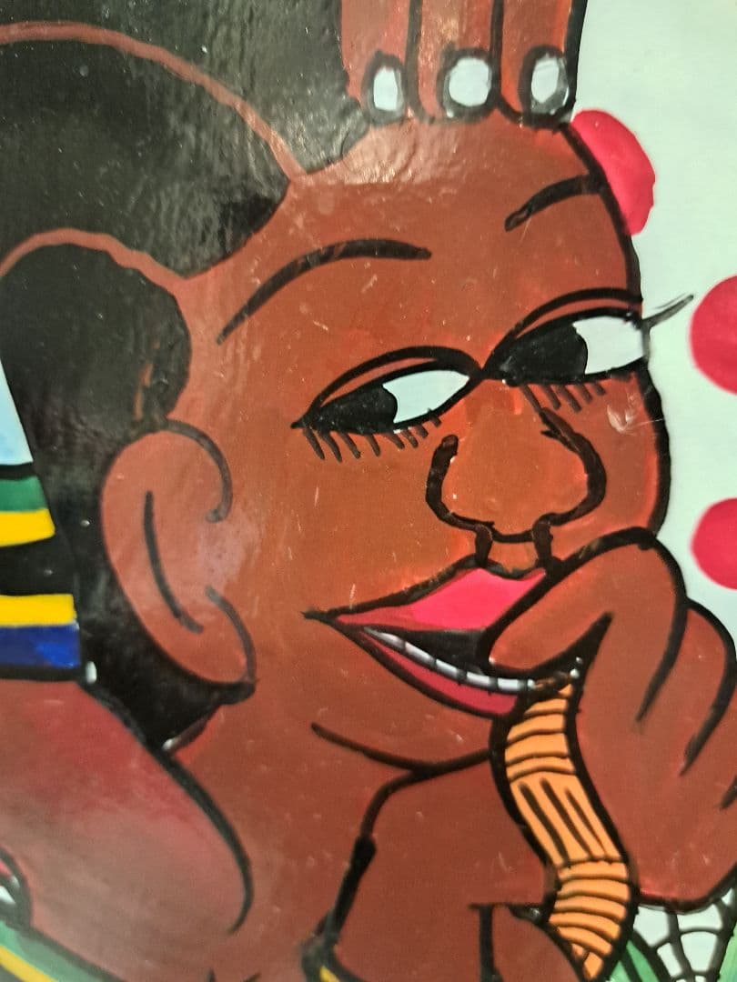 ティンガティンガ 原画 MR•MALIKITA ママアフリカ白