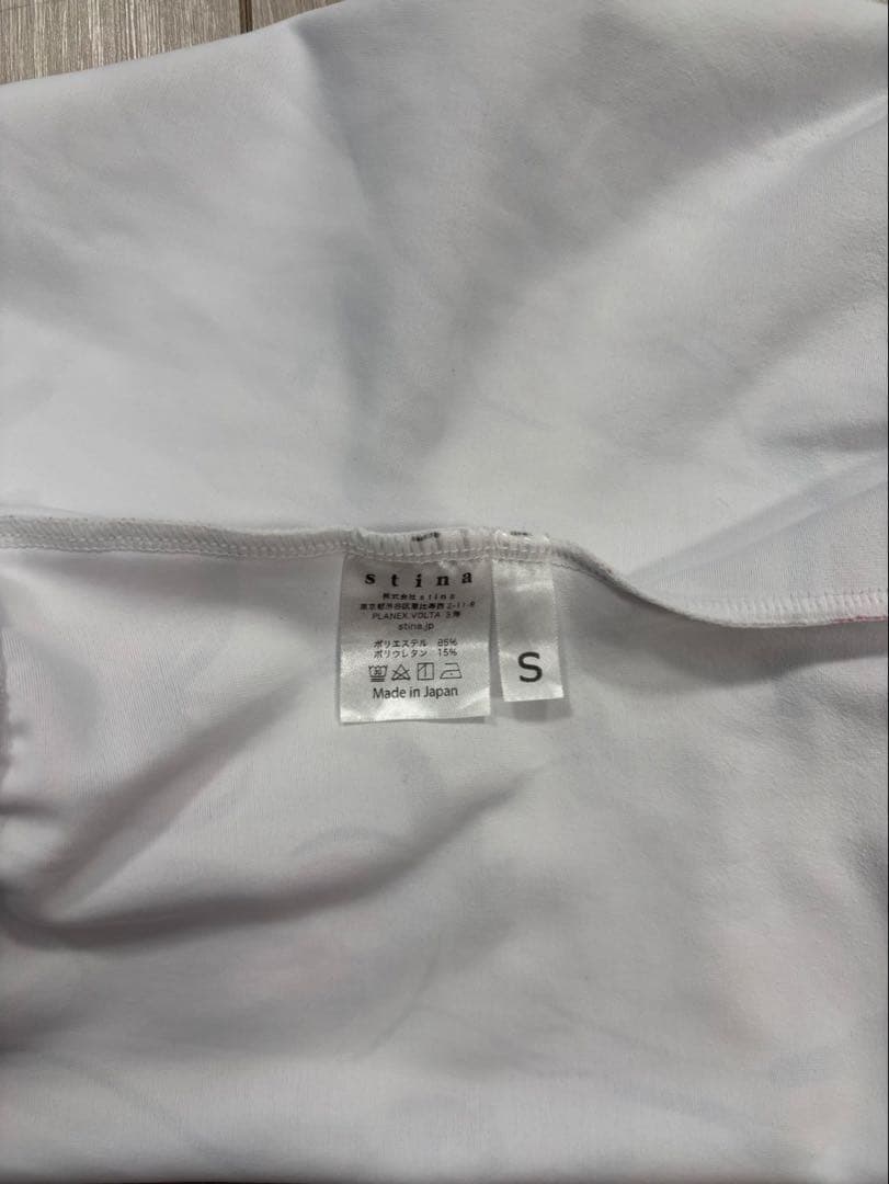 stina 花柄ホワイトレオタード Sサイズ