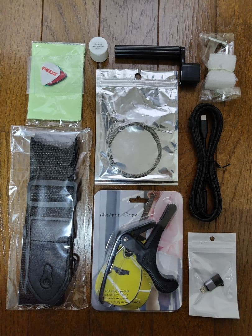 PEOZ エレキギター ブラック 22フレット