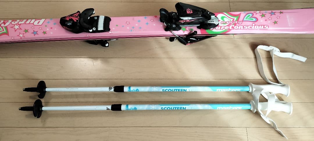 子供用 スキー板 ブーツ ポール セット