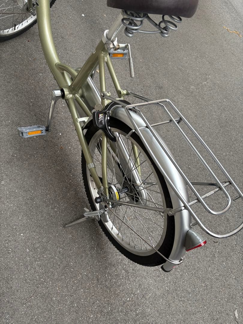 <美品>20インチ　アルミ自転車　グリーン系