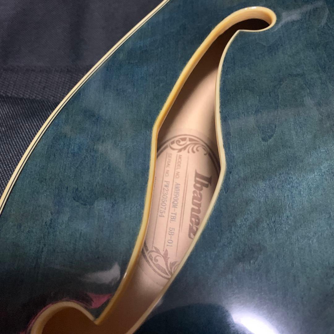 Ibanez AMH90QM-TBL 5B-01 フルアコ