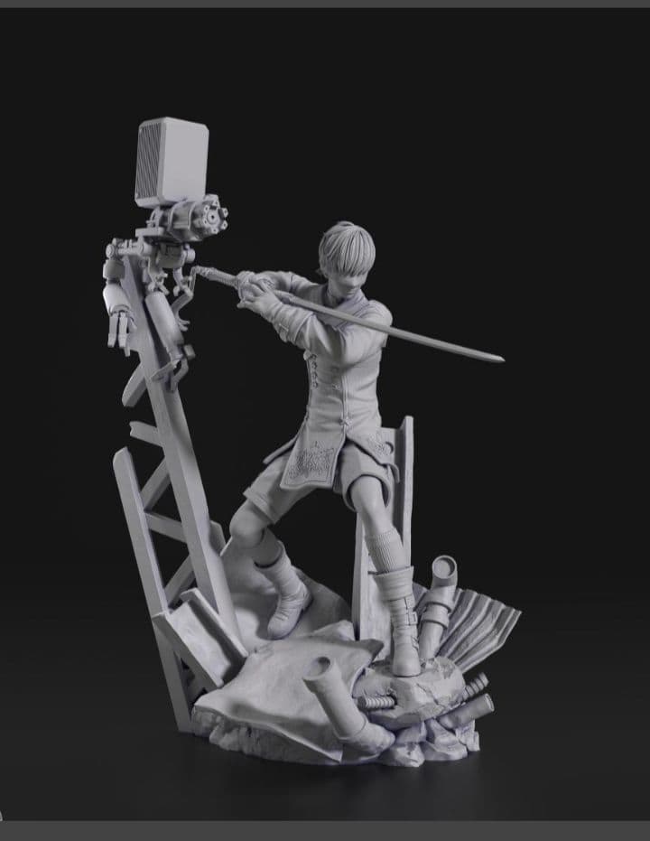 9S　1/10　未塗装未組立　ニーアオートマタ　フィギュア　ガレージキット