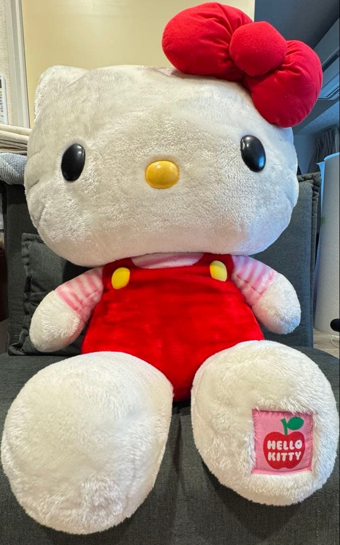 「美品」キティちゃんぬいぐるみ　超特大キティちゃん　希少レアキティ 4L