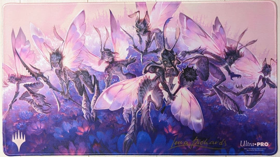 【未使用】MTG　苦花　サインド　ステッチ加工　プレイマット　UltraPro製