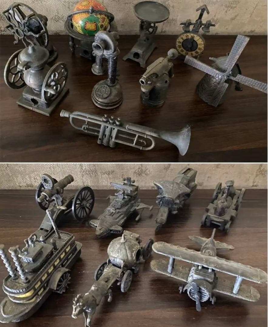 アンティーク　鉛筆削り　金属製ミニチュアコレクション 16点セット　昭和レトロ