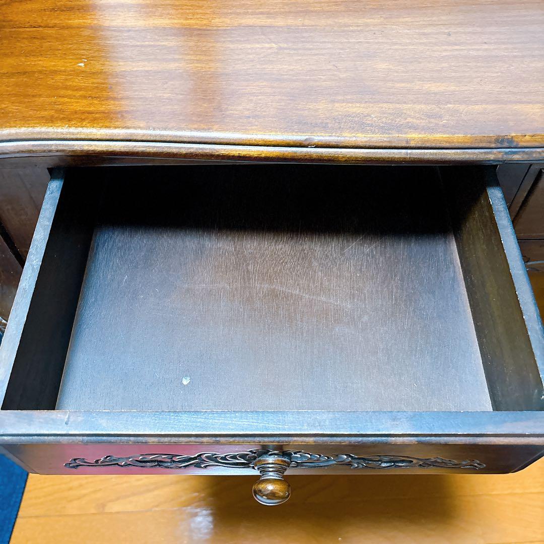 アンティーク 彫刻　猫脚　木製 コンソールテーブル デスク ヴィンテージ