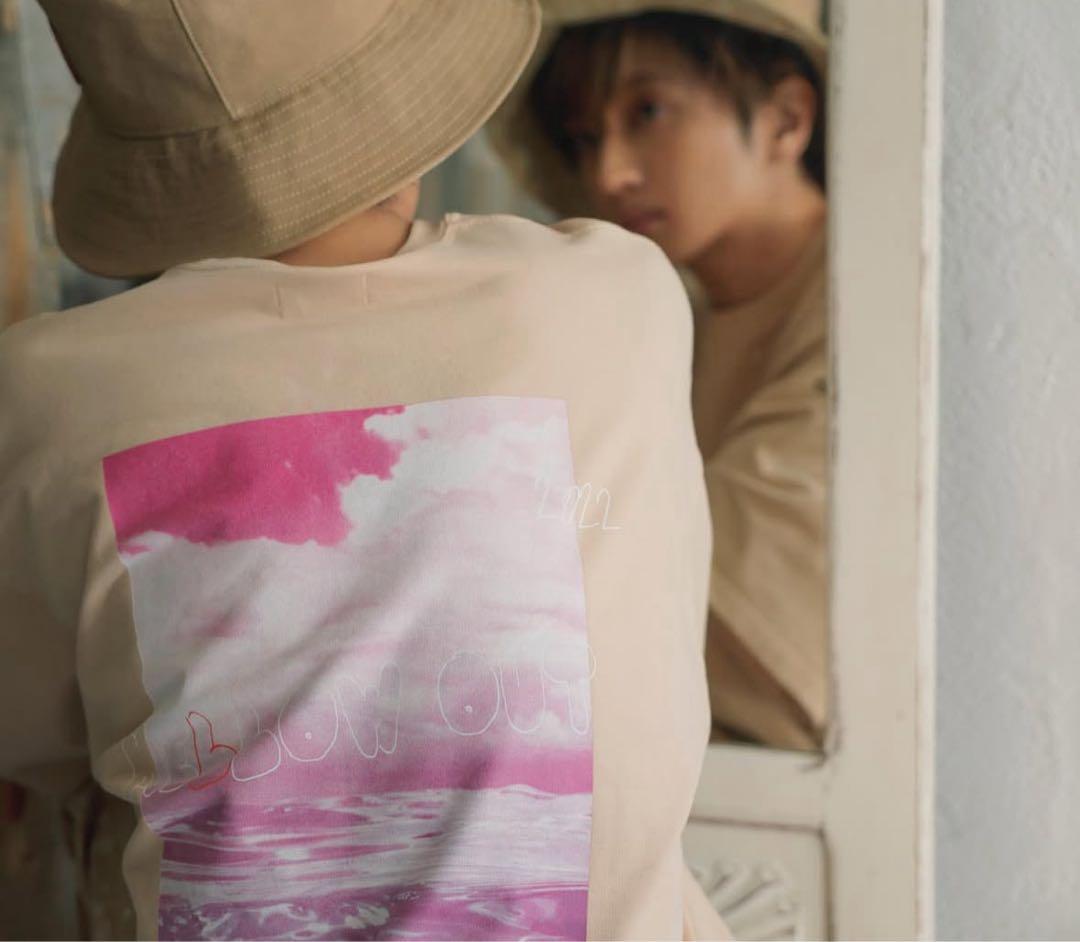 ナップタイムnaptime. Nissy 西島隆弘　Tシャツ　ブラック　ベージュ