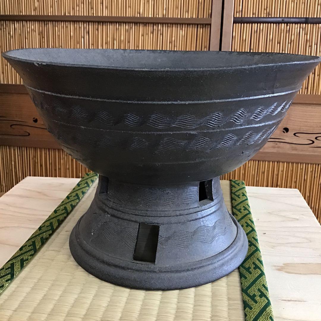 骨董 華道道具 花器 新羅土器 高杯花器 桐共箱 S759ANK