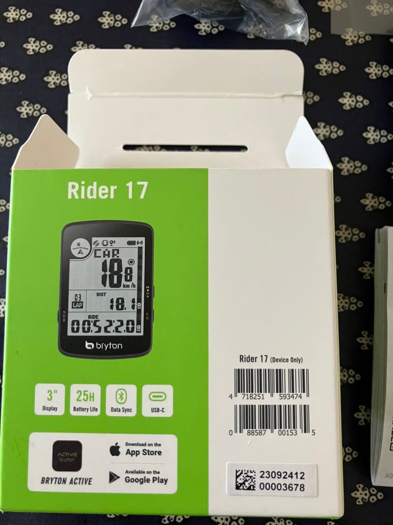 Bryton Rider17 サイクルコンピューター