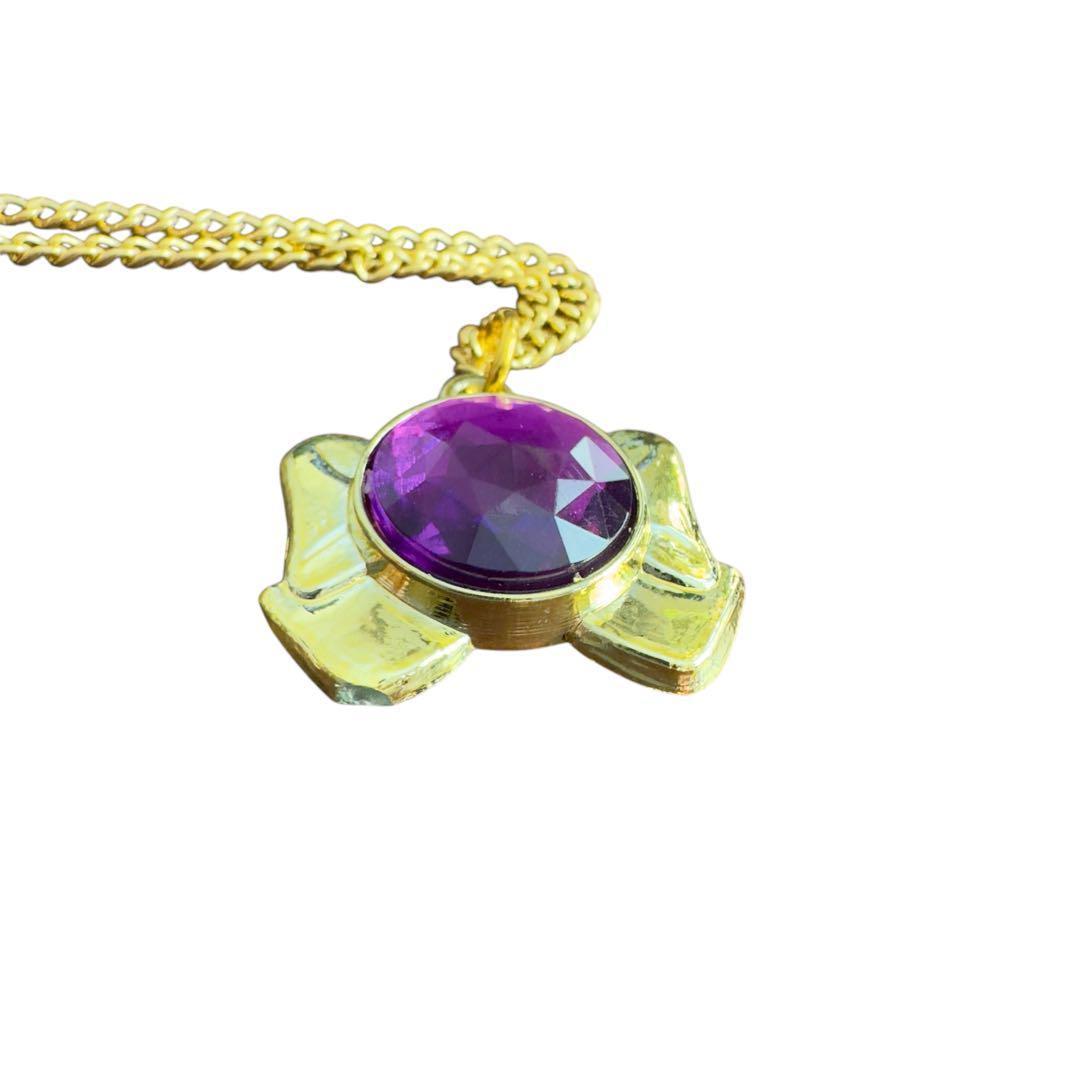 【平成レトロ】1990年代　セボンスター　パープル　ネックレス　デッドストック