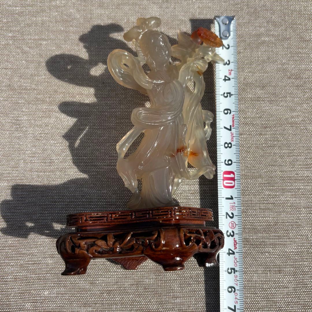 【s001】極美品・瑪瑙メノウ中国美術置物