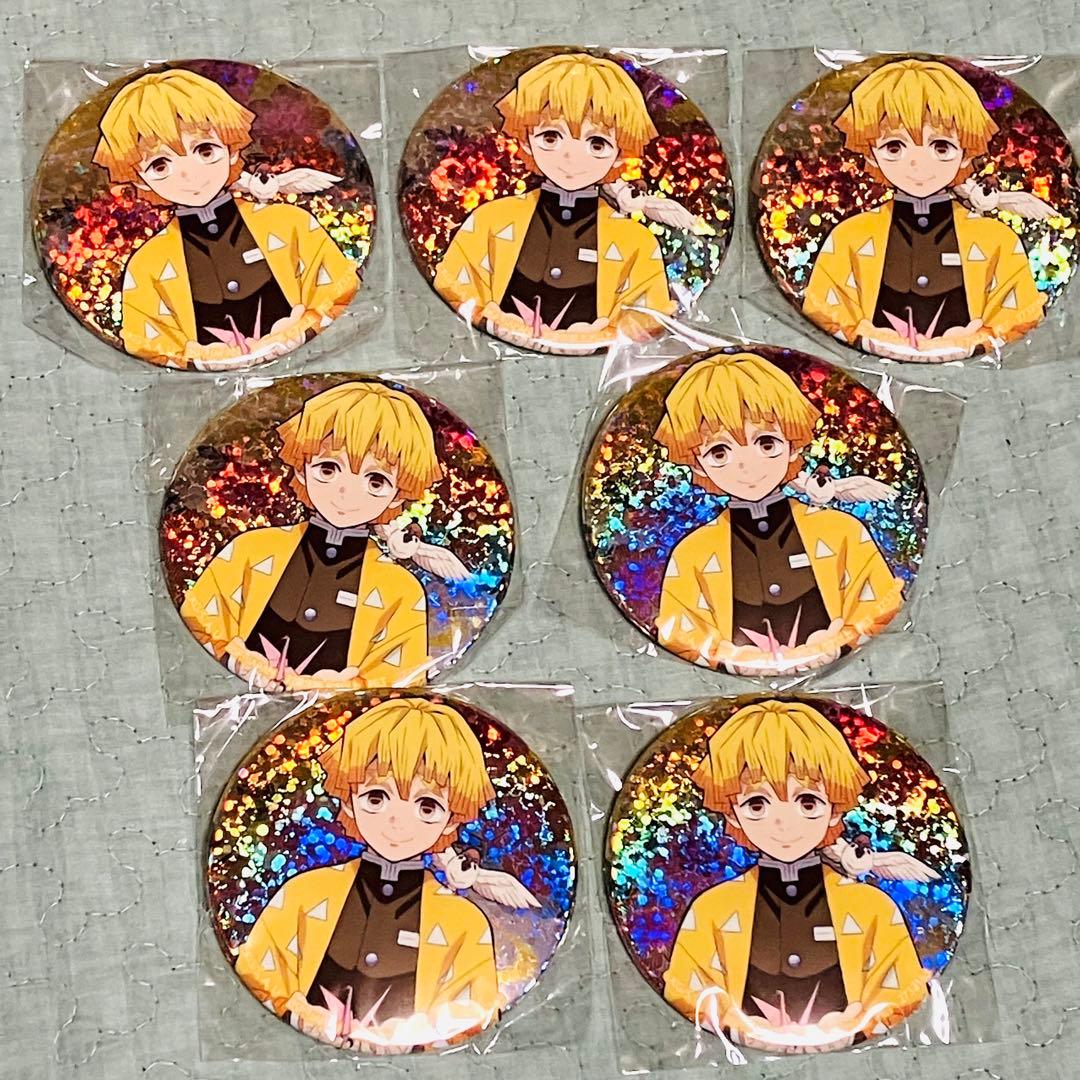 鬼滅の刃　我妻善逸　缶バッジ　ナムコ限定　7個