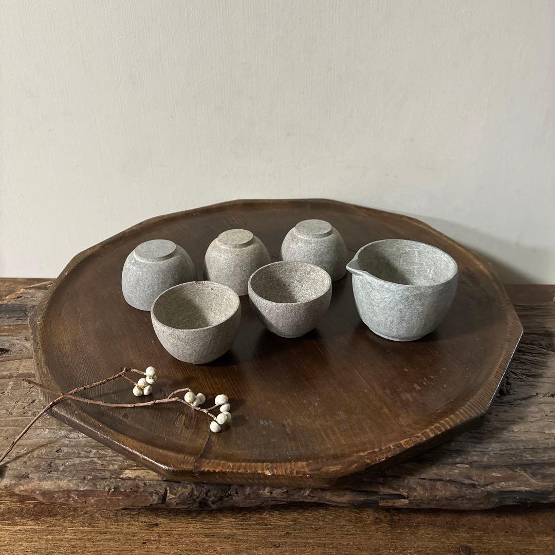 李朝　石製　煎茶器　古美術　祭器　朝鮮王朝　韓国骨董　骨董　古民芸　茶道具