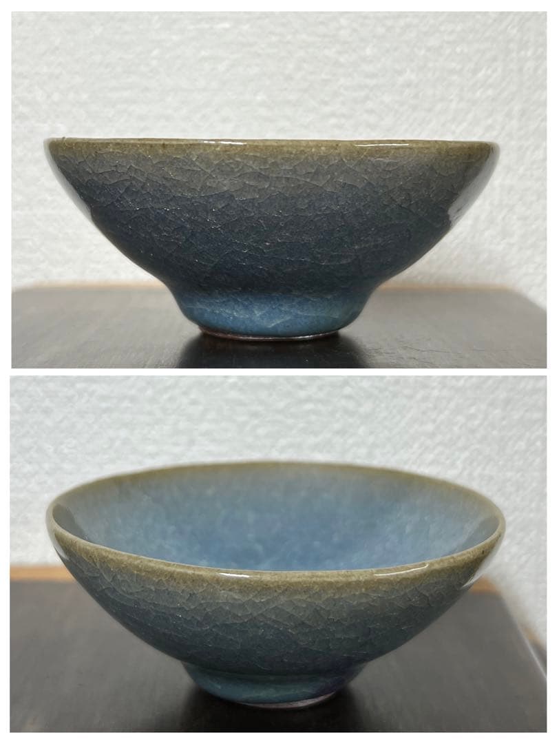 中国古美術　清時代鈞窯釉酒盃　XG2-69